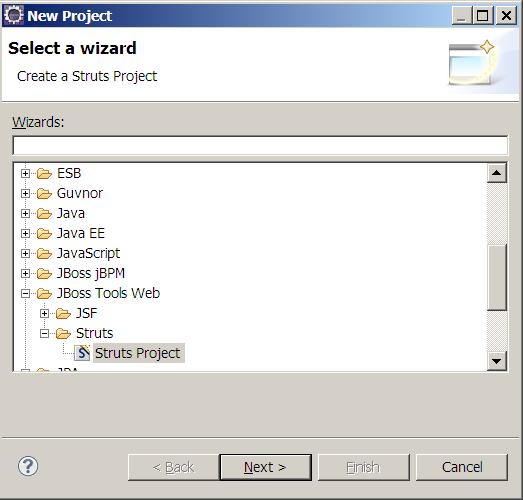 Criando Projeto Struts no Eclipse Jboss tools Blog do Camilo