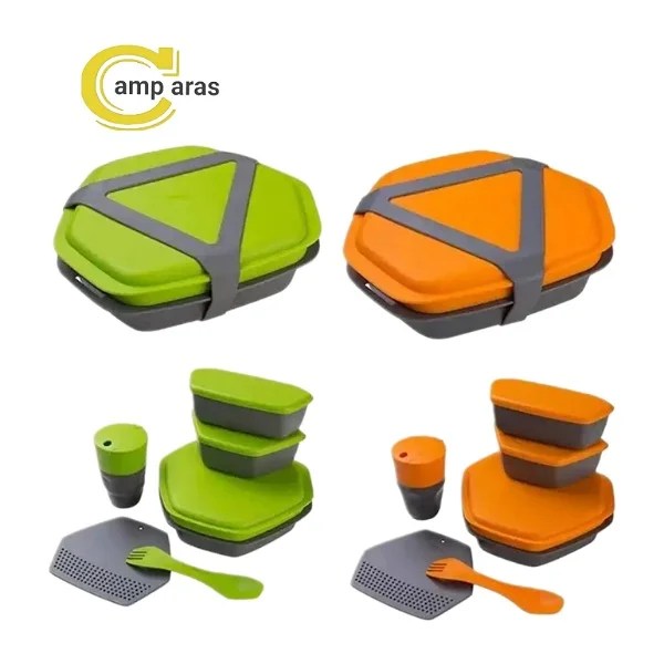 کمپ آراس ست ظروف غذا خوری کرویت مدل CAMPING DINING SET کمپ آراس