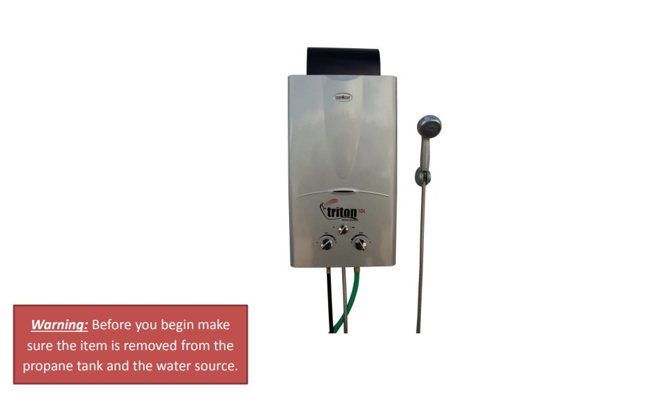 HOW TO CHANGE THE HOUSING ON A HOT WATER HEATER CAMP CHEF