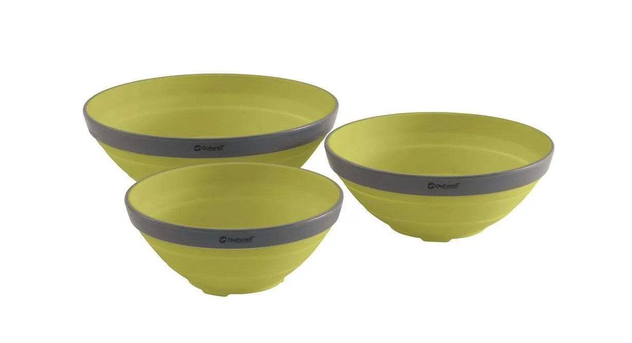Outwell Collaps Bowl Set Lime Green Camper Essentials