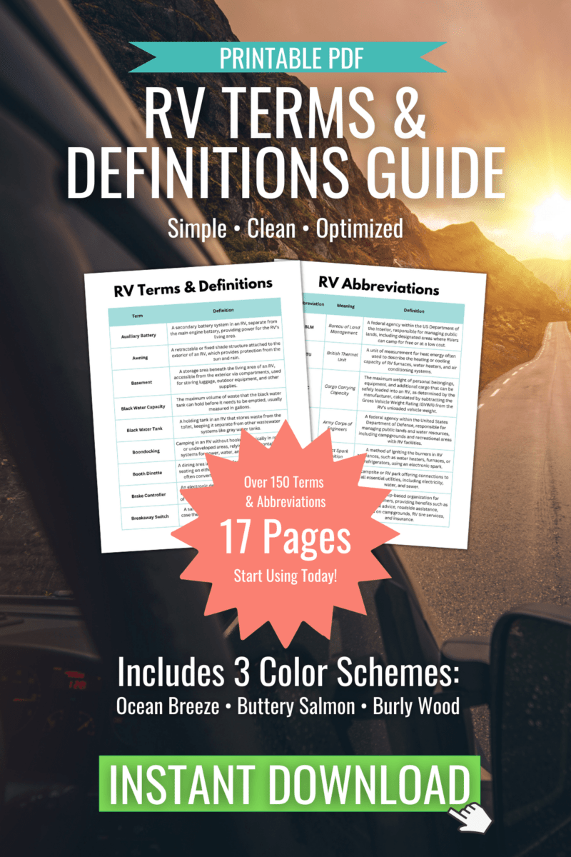 RV Terms and Definitions (Ultimate Terminology Guide)