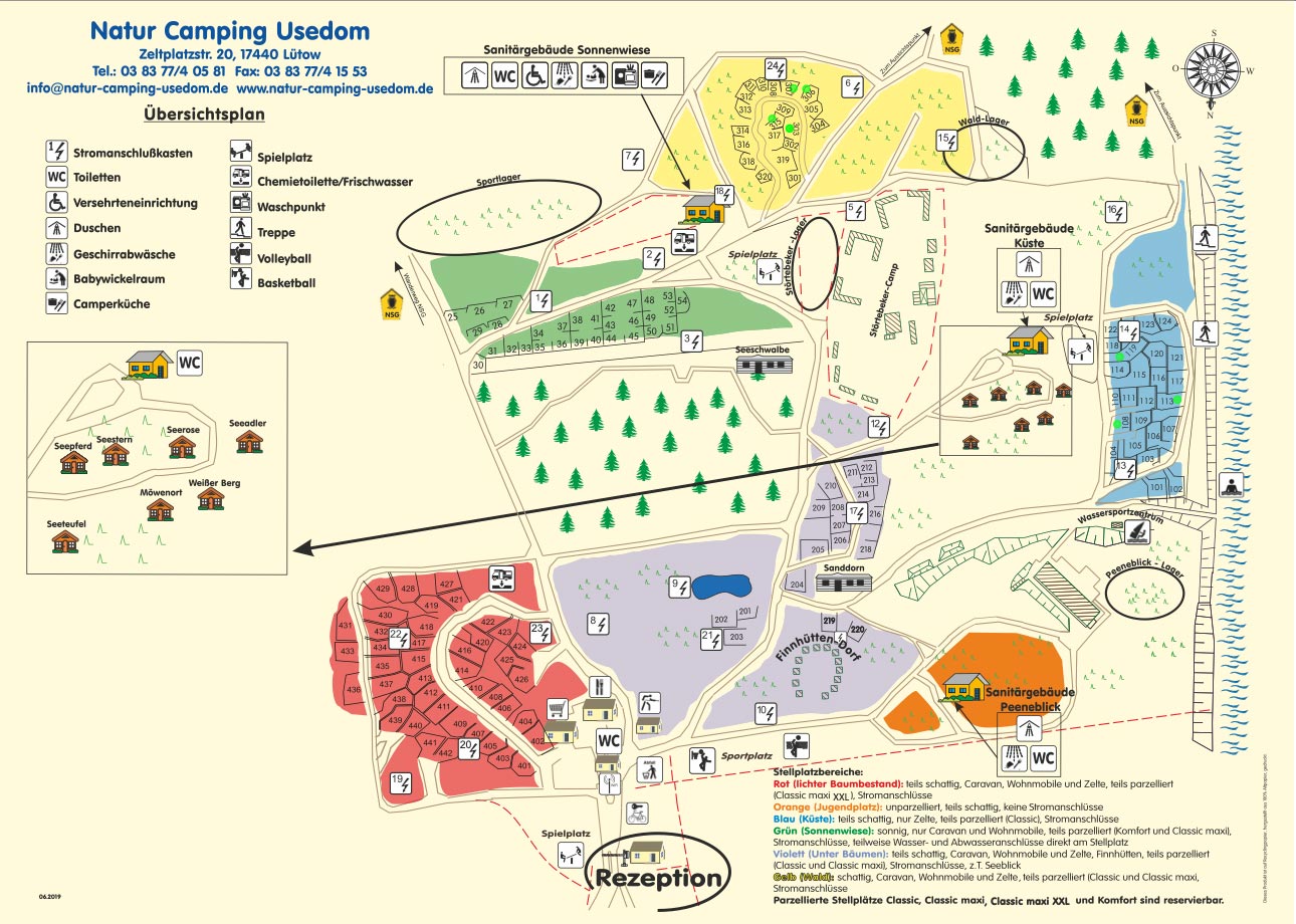 Campingplätze Usedom Karte Campen auf Usedom Campermen
