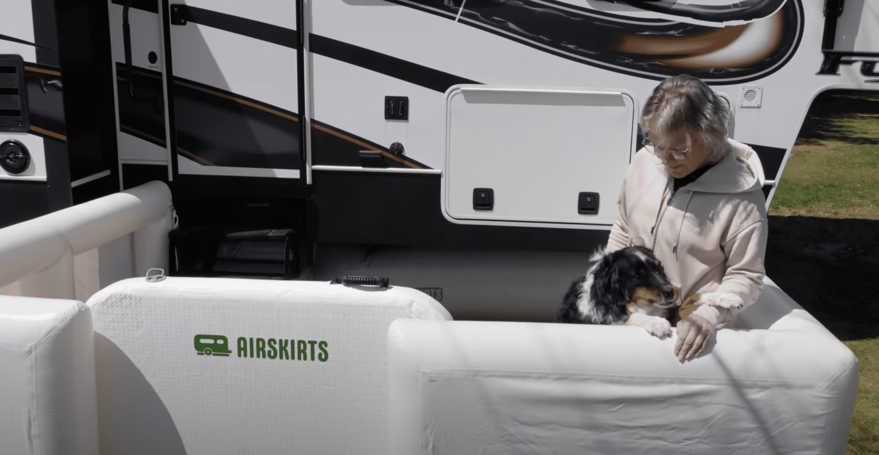 Pet Patio The Inflatable RV Pet Fence From AirSkirts
