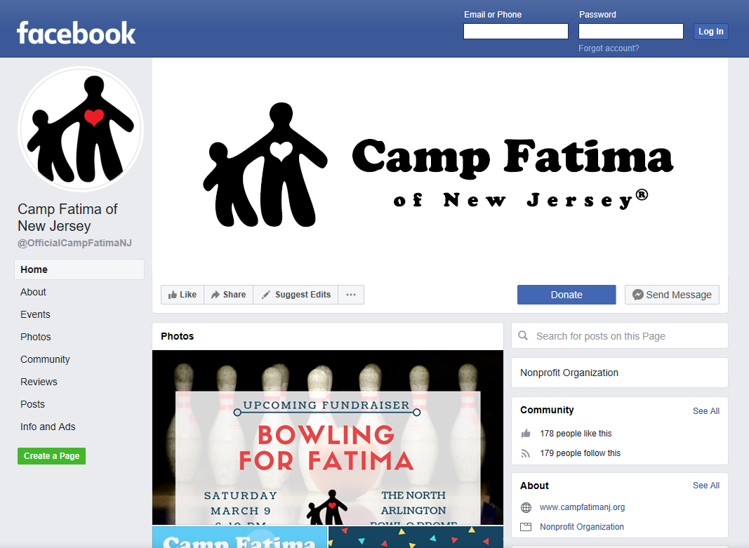 Official Camp Fatima of New Jersey is (back) on Facebook Camp Fatima