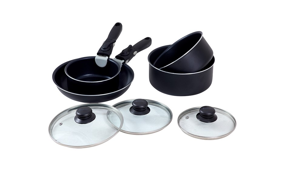 Isabella Stackable Pot & Frying Pan Set Camping International