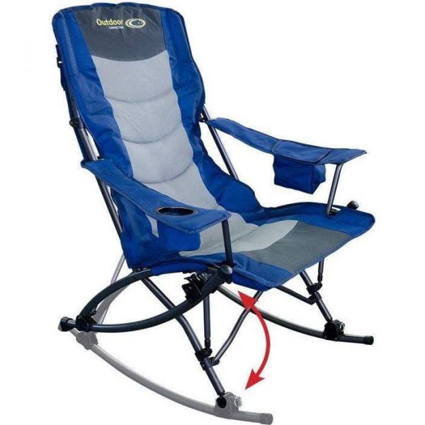Outdoor Connection King Rocker Quad Fold Chair Camping Plus