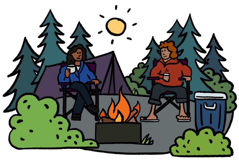 Camping at Mt Hood National Forest, Flag Point Lookout Find