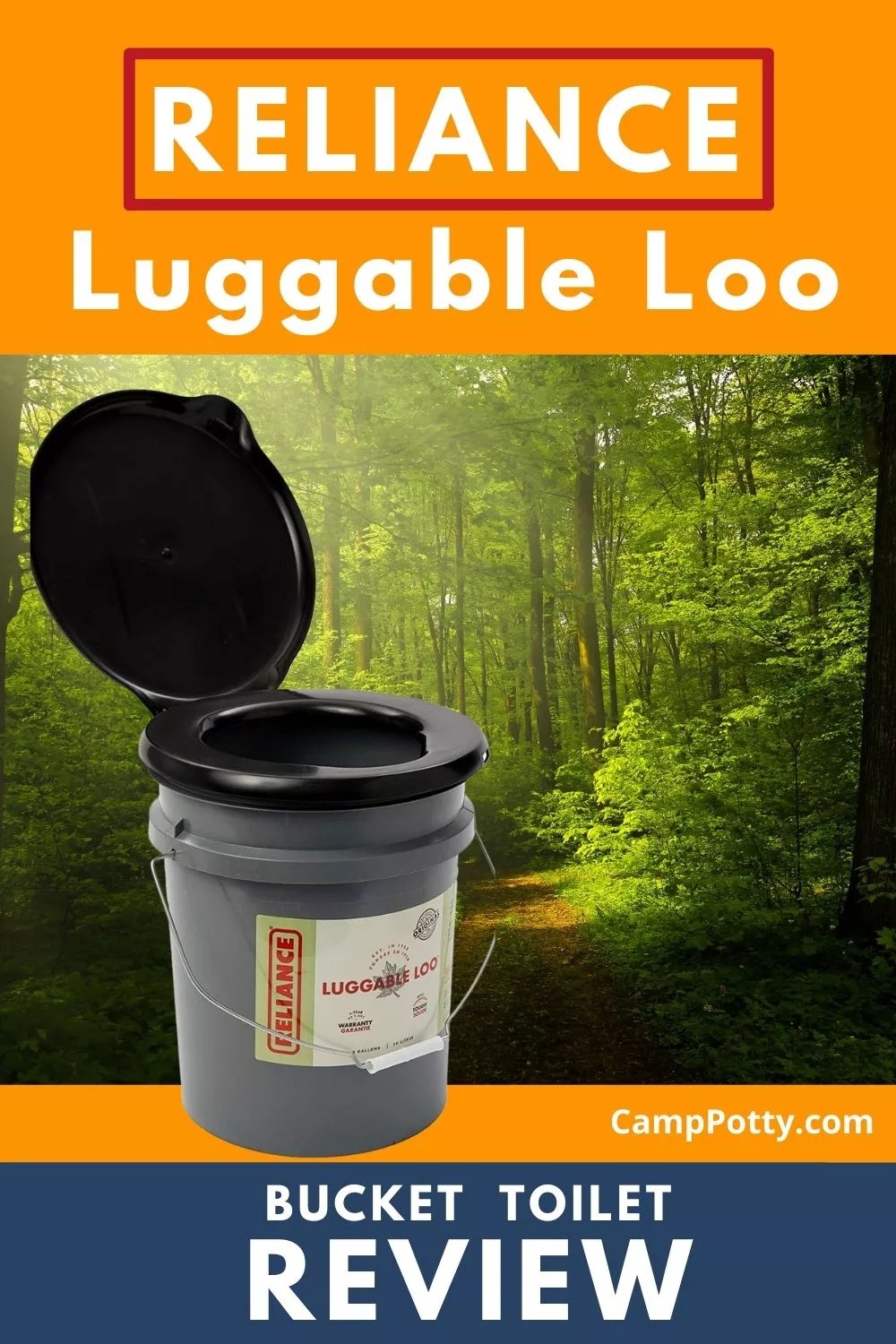 Reliance Luggable Loo Bucket Toilet Review • 2023 • Camp Potty