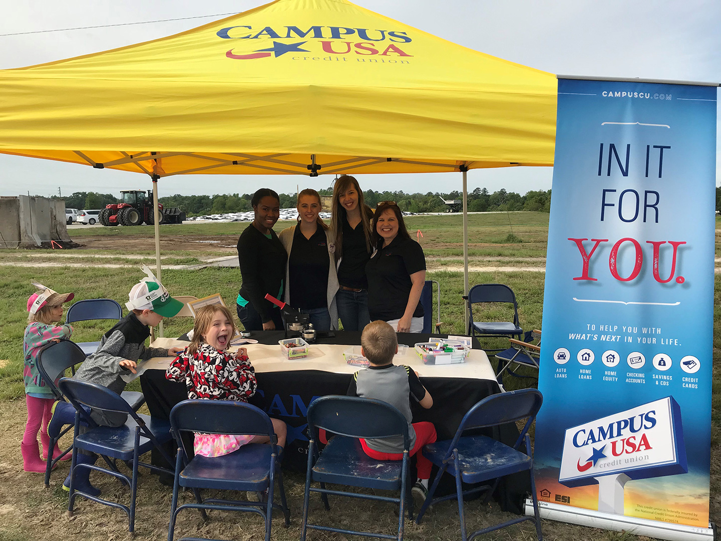 CAMPUS USA Credit Union Tent Family Day at the Dairy Farm