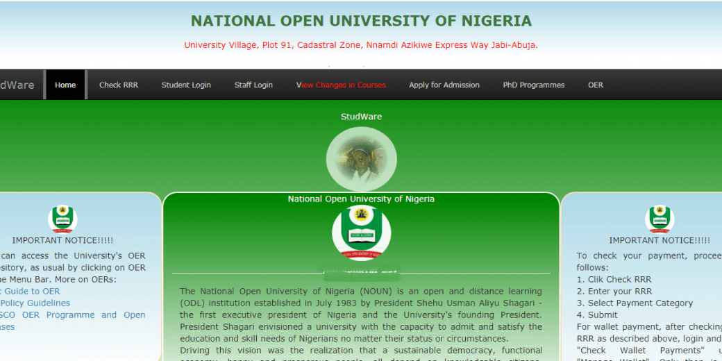 How to register on the portal as a returning student NOUN CampusFlava