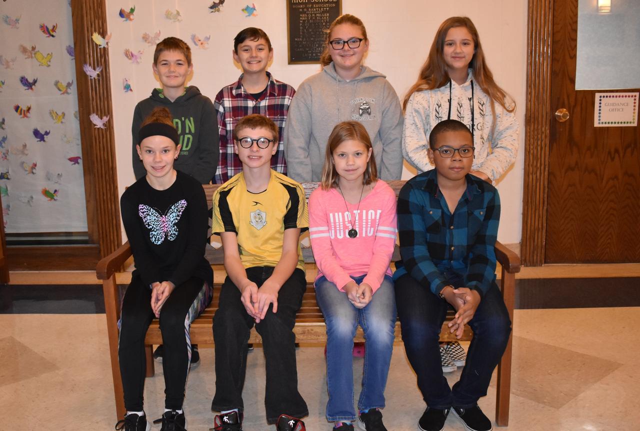 October Students of the Month Middle School