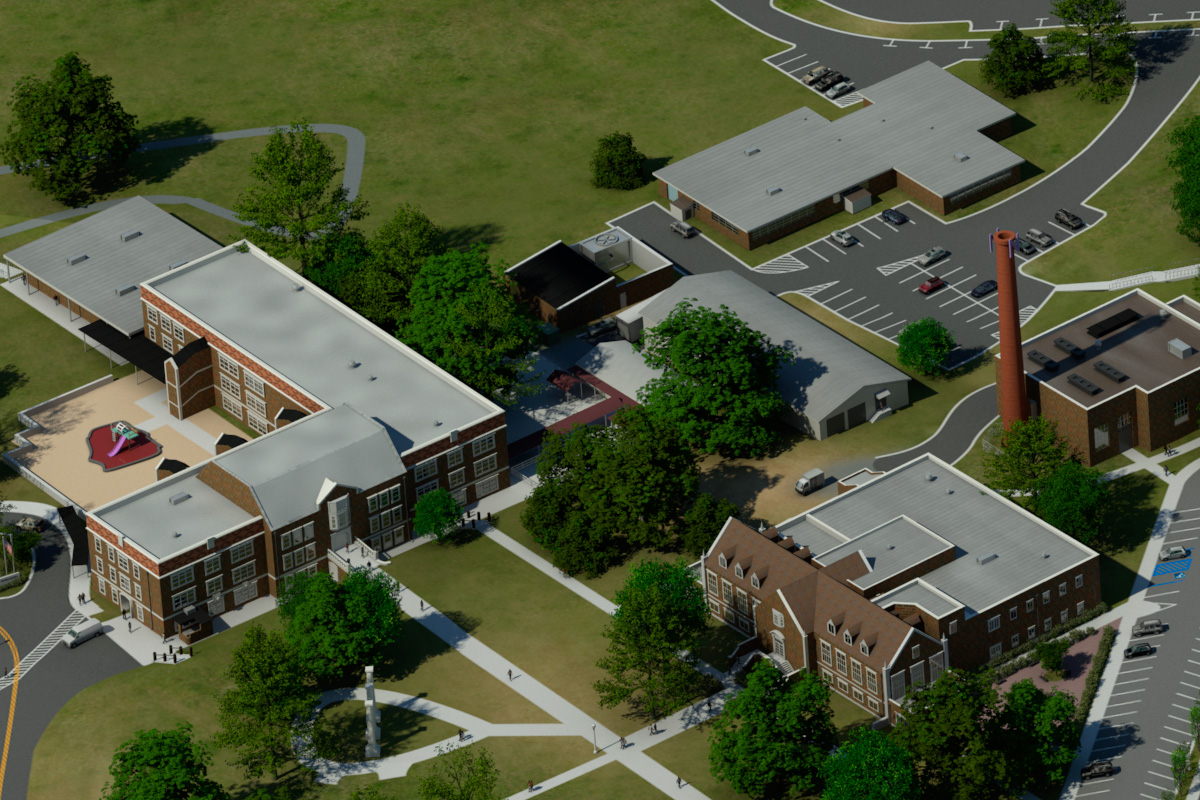 PhotoRealistic Map Artwork Northwestern State University of Louisiana