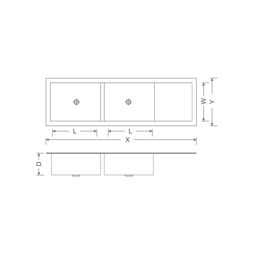 DOUBLE BOWL WITH DRAIN BOARD camrybathroomaccessories