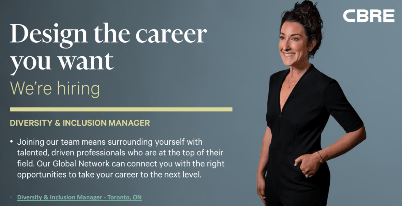 CBRE Job Opportunity Diversity and Inclusion Manager Canadian Aboriginal and Minority
