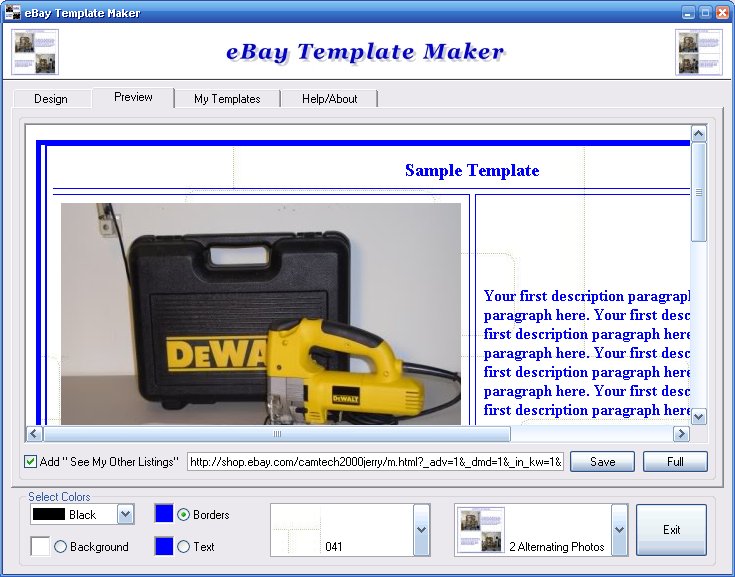 eBay Template Maker