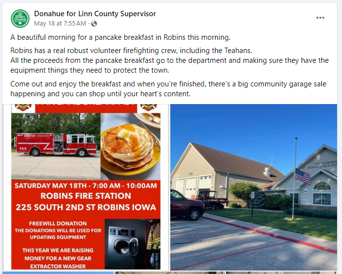 Senator Donahue’s May 24 Newsletter Iowa Sen. Molly Donahue