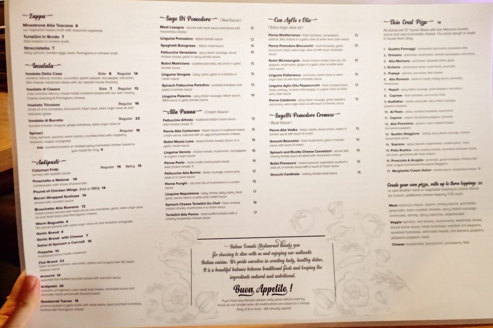 Italian Tomato Restaurant（イタリアン・トマト） バンクーバーで人気の老舗イタリアンレストラン カナダ留学コンパス