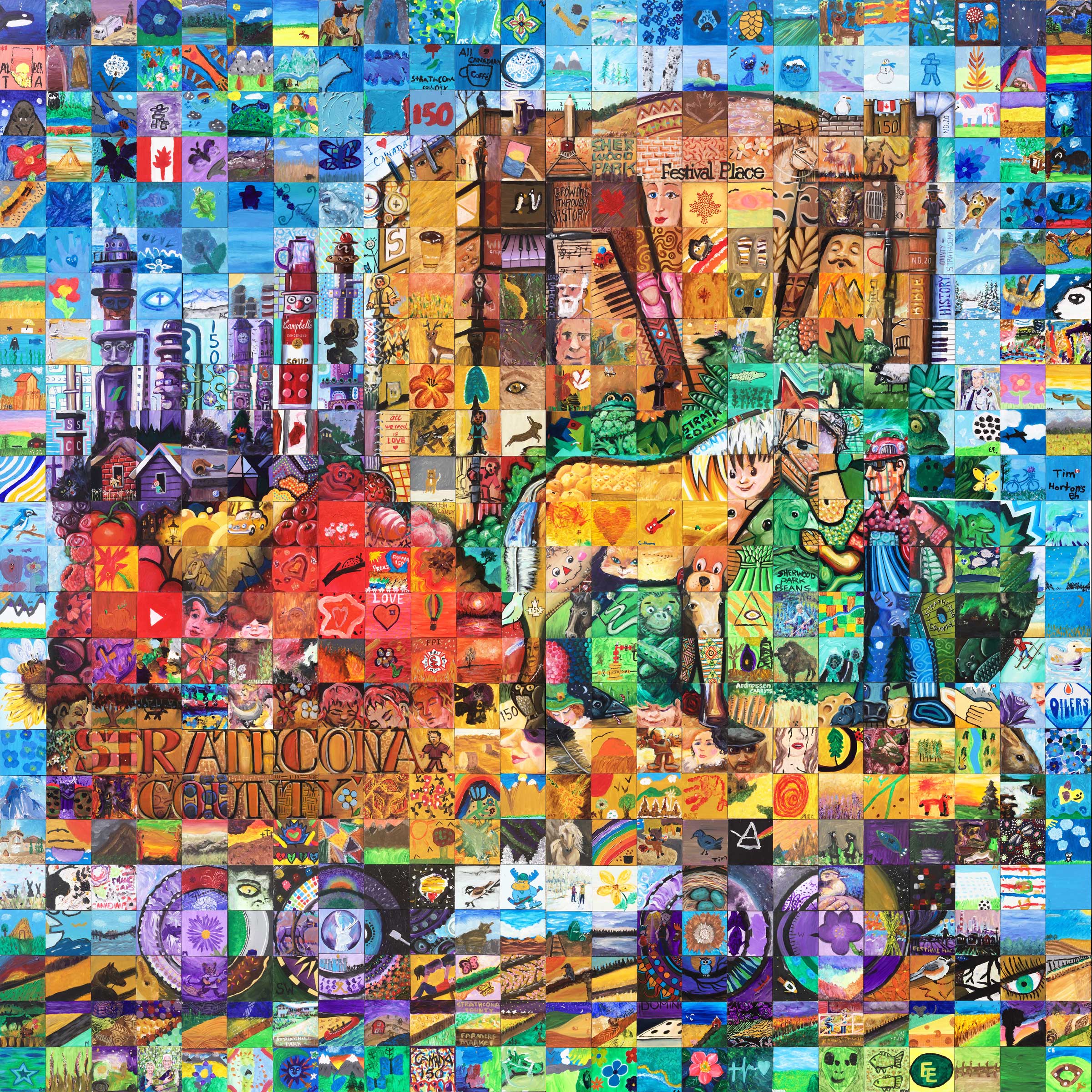 Strathcona County Canada Mosaic Murals
