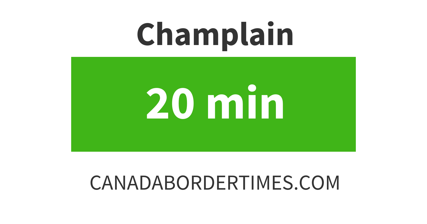 US Canada border Wait Times in Champlain St. Bernard Lacolle