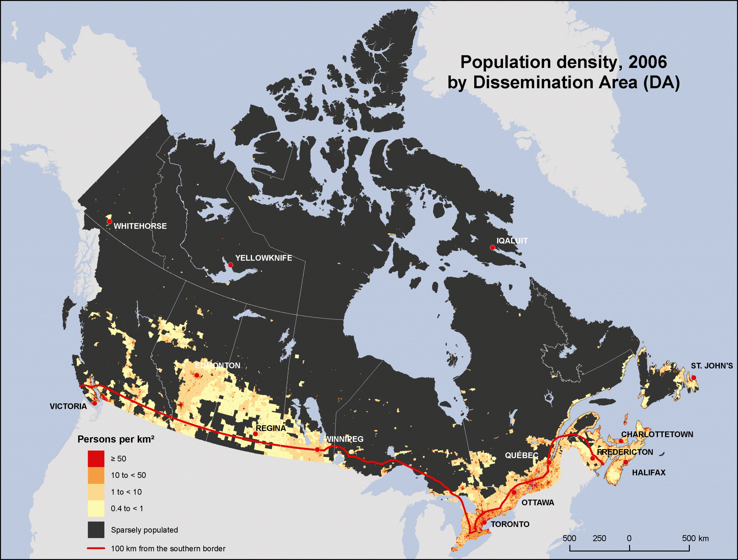 Population Density of Canada 2021/2022 Canada Population