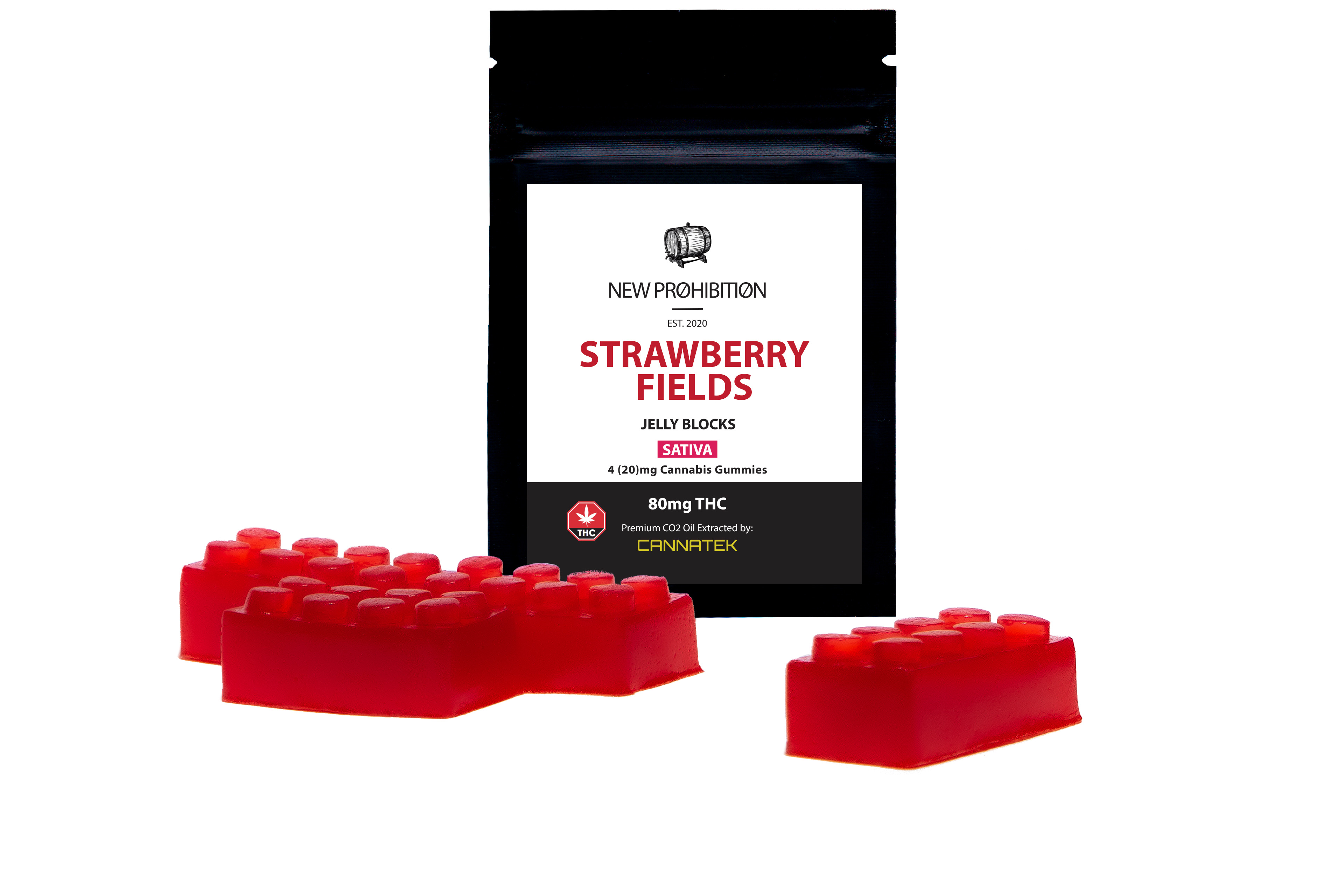 Strawberry Fields Sativa THC Jelly Block Canada Wide Weed