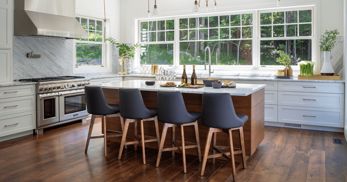 Wood stools Counter, island kitchen Canadel