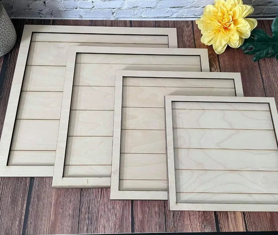 Framed Shiplap Square Blanks Canadian Craft Crate