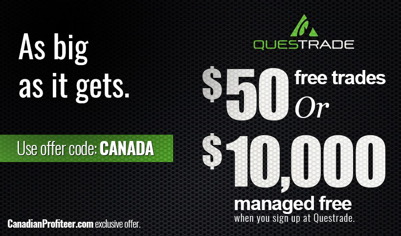 50 + 10,000 Managed Questrade Offer Code (2021) EXCLUSIVE OFFER!
