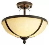 Plafonnier semiaffleurant For Living, bronze 133/8 po Canadian Tire