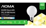 NOMA LED G25 40W Light Bulbs, 3pk Canadian Tire