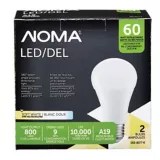 NOMA LED A19 60W Light Bulbs, Soft White, 2pk Canadian Tire
