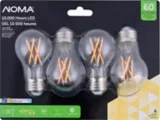 NOMA Designer Series LED A15 60W Clear Warm White Bulb, 4pk Canadian Tire