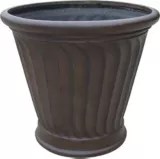 Jardinière en fibre de verre rainurée, aspect métal, 18,5 po Canadian Tire