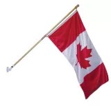 5 ft. Wood Flagpole Kit with Canadian Flag Canadian Tire