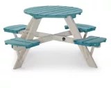 Plum Circular Wooden Picnic Table Canadian Tire