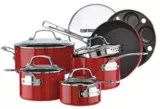 Circulon NonStick Cookware Set, Red, 11pc Canadian Tire