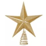 For Living Gold Glitter Star Tree Topper, 12in Canadian Tire