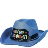 Blue Birthday Cowboy Hat Party City