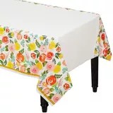 Bright Floral Table Cover Party City