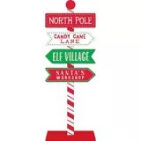North Pole Directional Standing Sign Party City