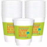 Margaritaville Plastic Cups, 25pk Party City