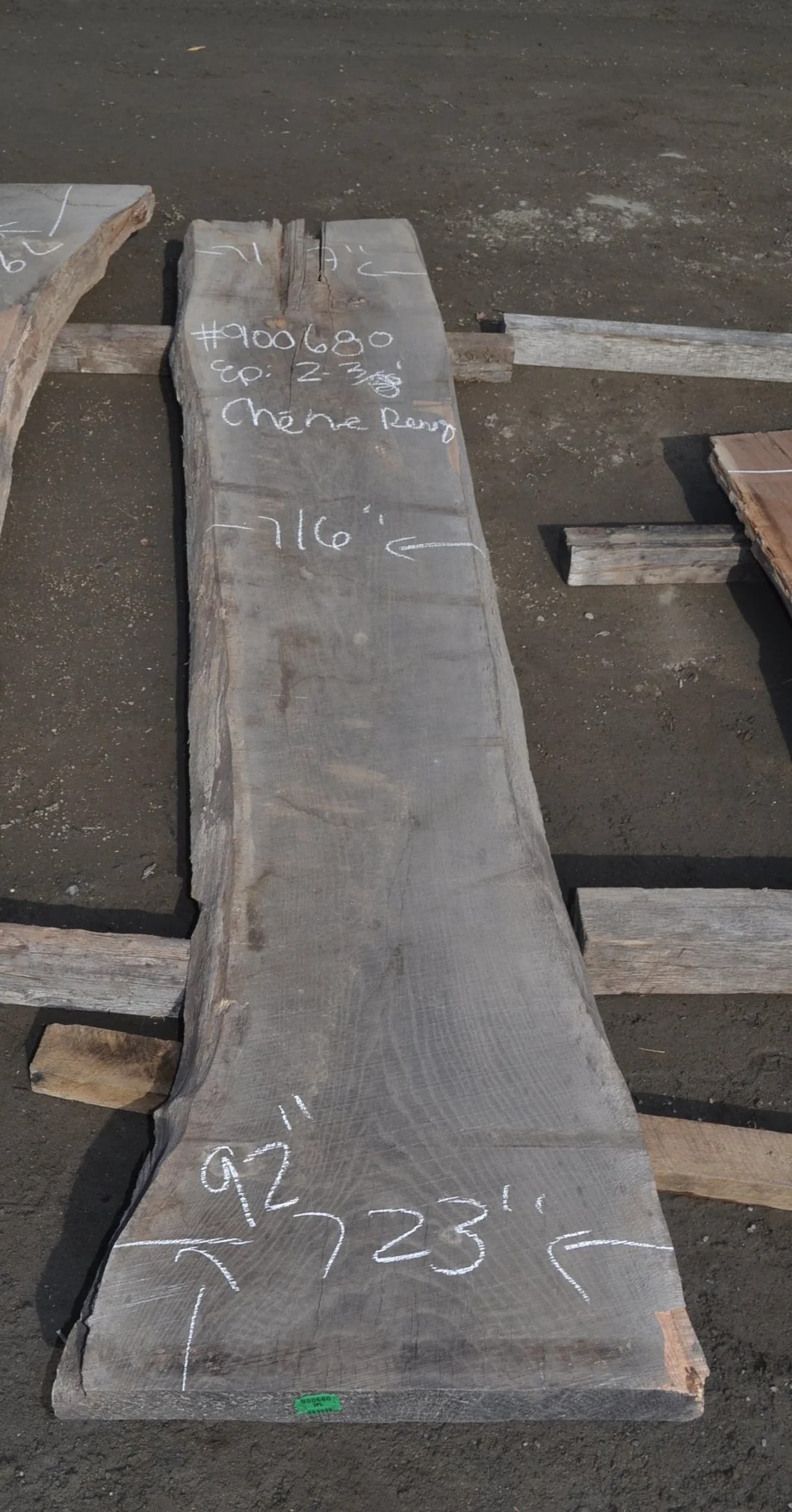 Kiln dried Red Oak Slab(900680) canam logs & lumber