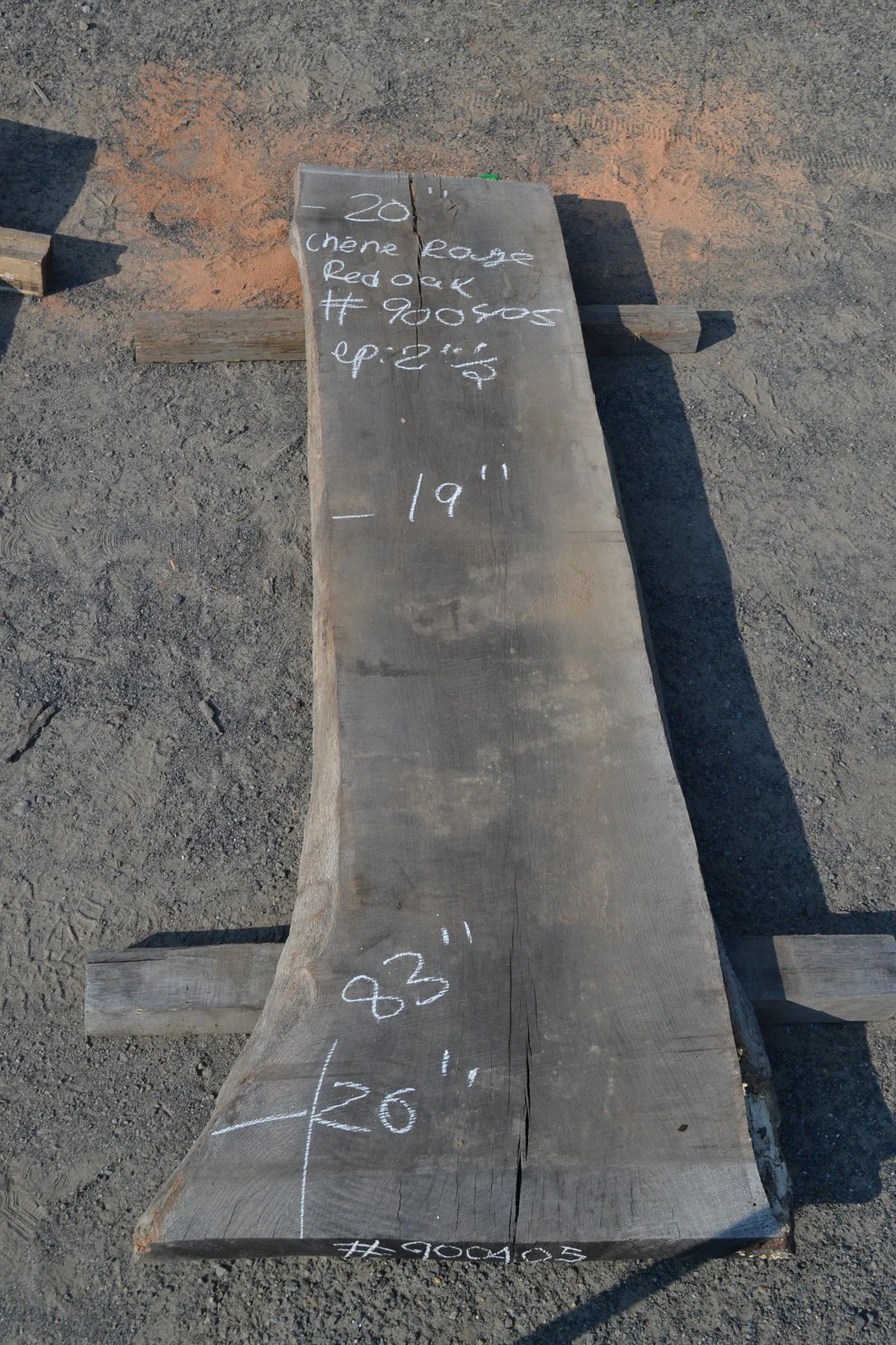 Red Oak Slab (900405) canam logs & lumber