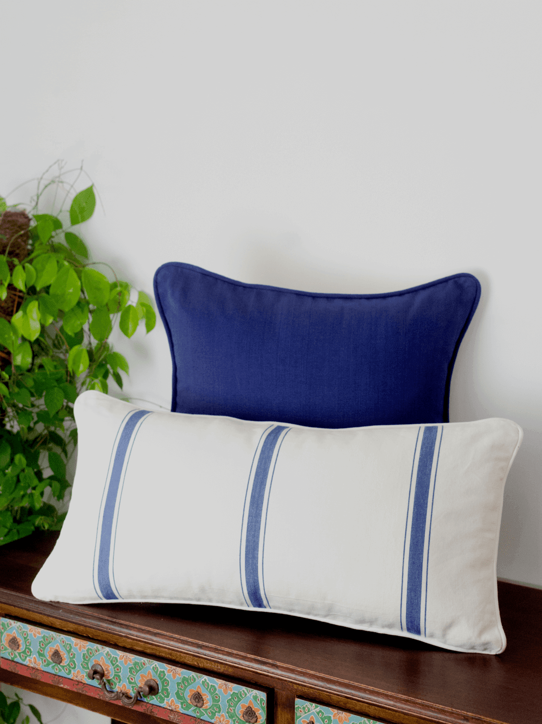Reversible French Stripe Cushion Cover Set of 2 Cananor Guild