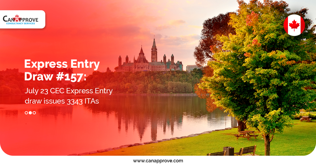 3343 ITAs issued in July 23 CECspecific Express Entry draw