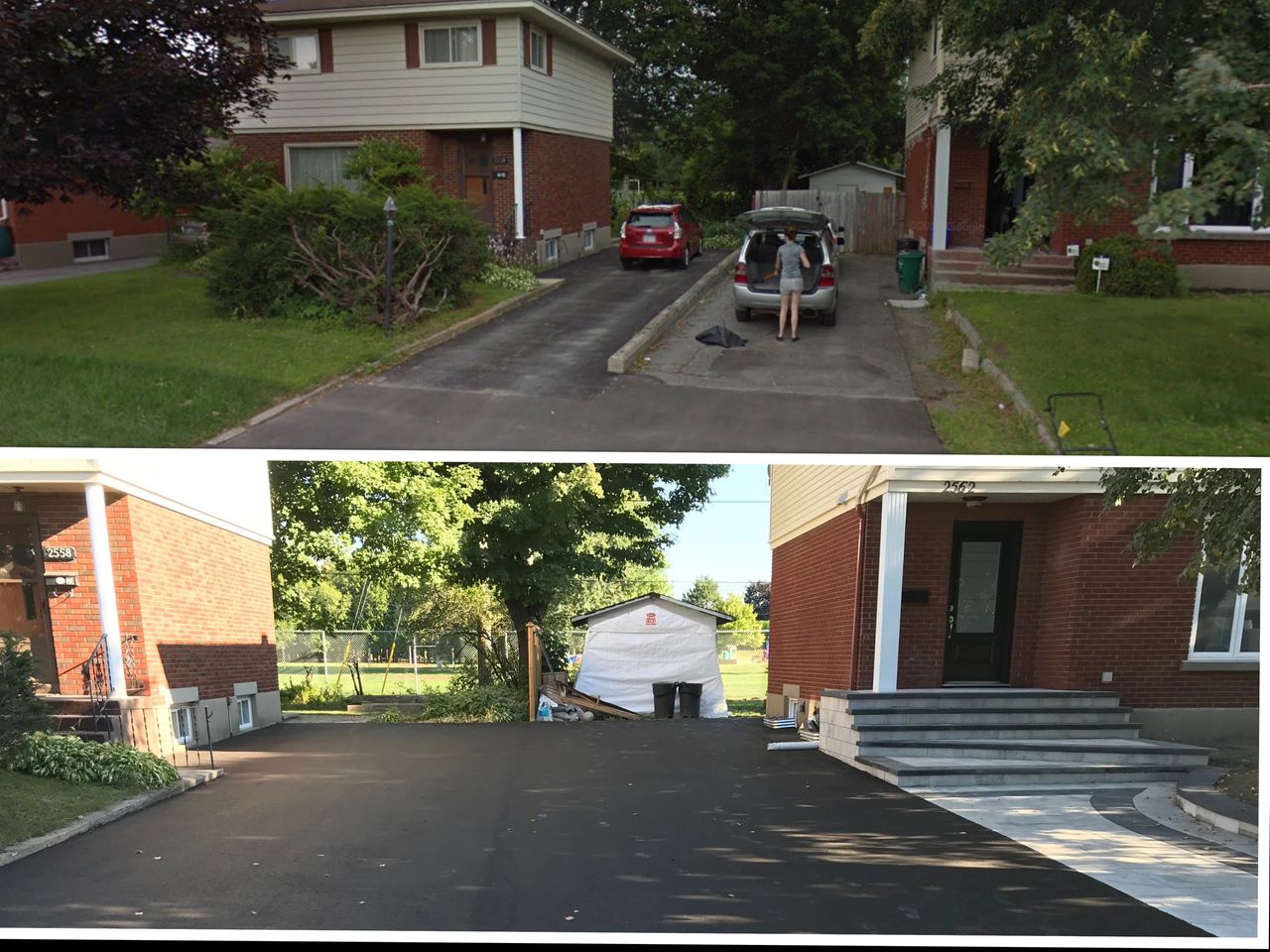 Driveway Paving in Ottawa Before/After CanArk Paving & Interlock