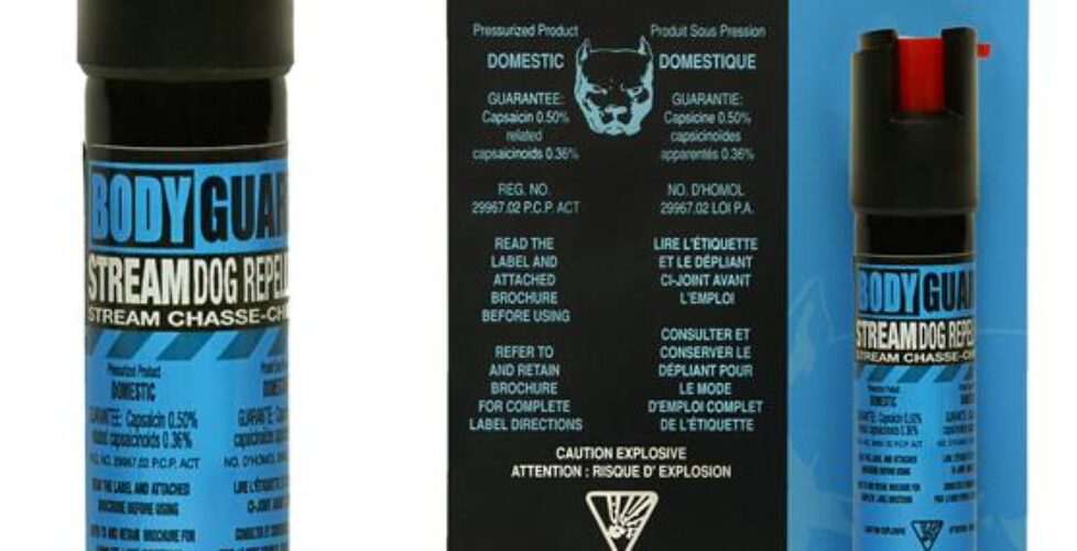 BODYGUARD™ protective dog repellent spray 20g Canadian Armour Ltd.