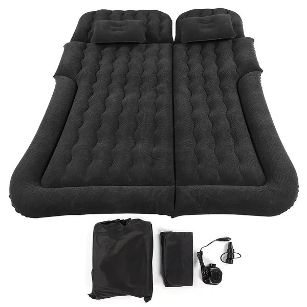 Inflatable Car Air Mattress With Headboard, Pocket, Pillows And Air