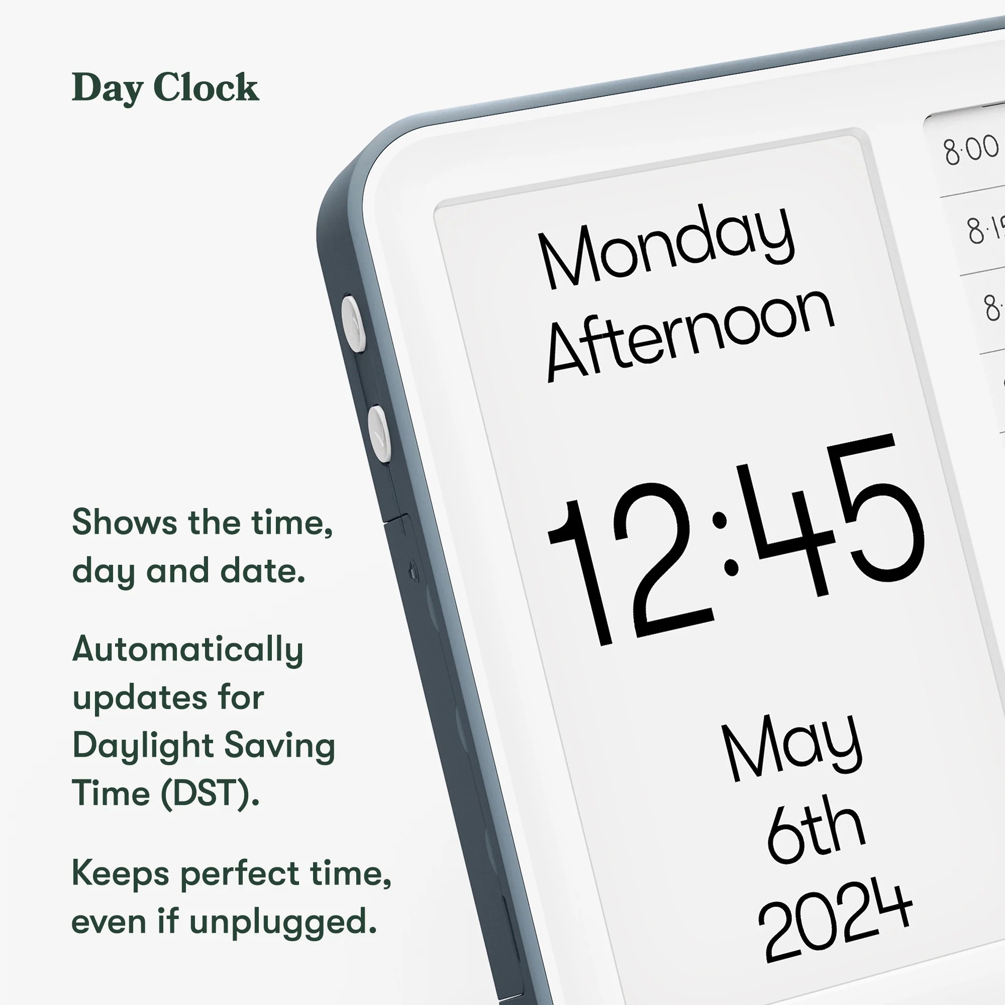Day Hub Dementia Reminder Clock with Task Alerts Canadian Assistive Technologies Ltd.