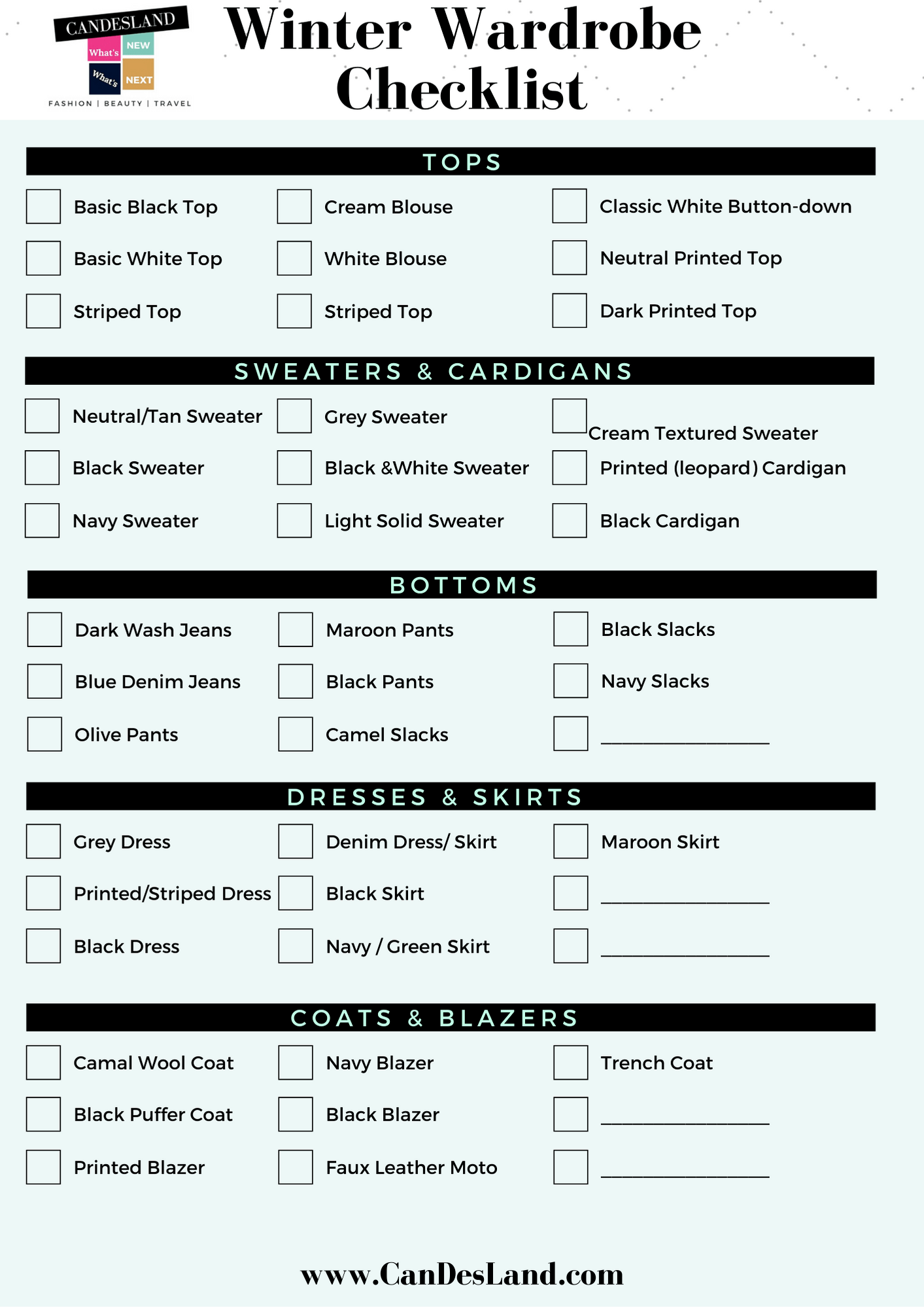 winterwardrobechecklist CanDesLand